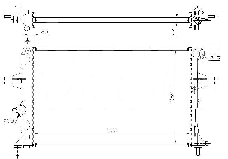 Радиатор OPEL ZAFIRA 1999-2004