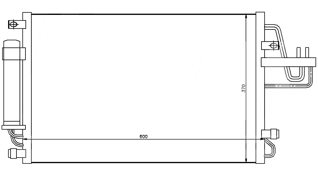 Радиатор кондиционера HYUNDAI TUCSON 2005-2009