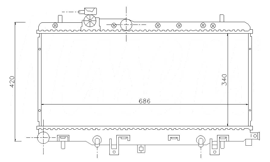 Радиатор SUBARU IMPREZA 2000-2007