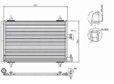 Радиатор кондиционера PEUGEOT 607 1999-