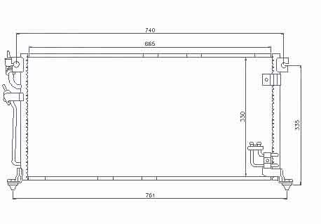 Радиатор кондиционера MITSUBISHI LANCER 2001-2003