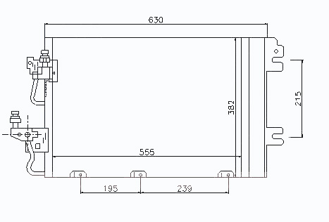 Радиатор кондиционера OPEL ZAFIRA 2005-2011