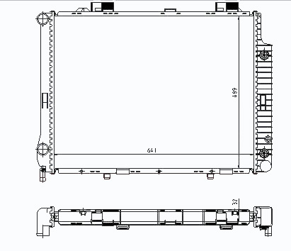Радиатор MERCEDES BENZ (E-kl W210) 1995-1999