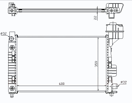 Радиатор MERCEDES BENZ (A-kl W168) 1997-2004