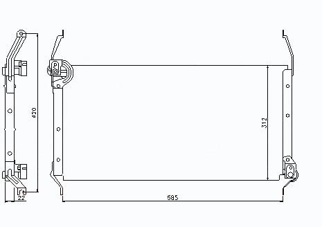 Радиатор кондиционера FIAT MAREA 1996-