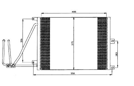 Радиатор кондиционера OPEL VECTRA (B) 1995-2002