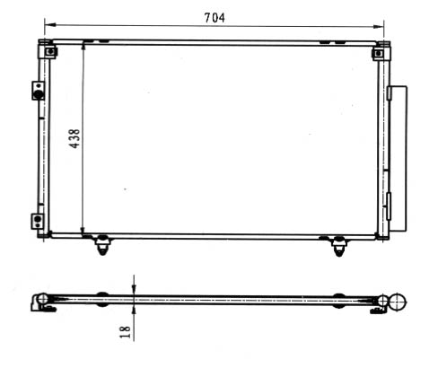 Радиатор кондиционера TOYOTA HIGHLANDER 2001-2007