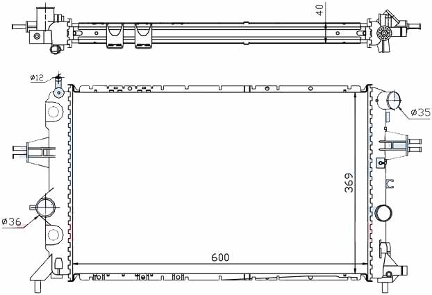 Радиатор OPEL ZAFIRA 1999-2004