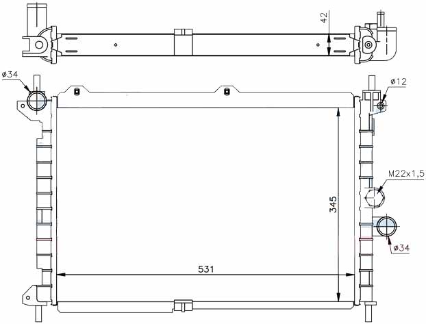 Радиатор OPEL ASTRA 1991-1998