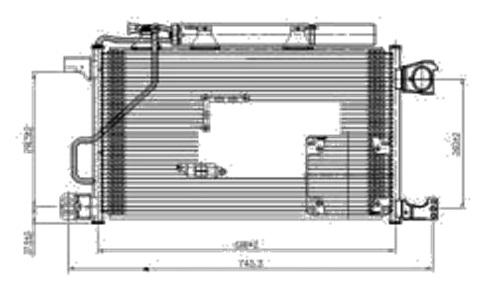 Радиатор кондиционера MERCEDES BENZ (C-kl W203) 2000-2006