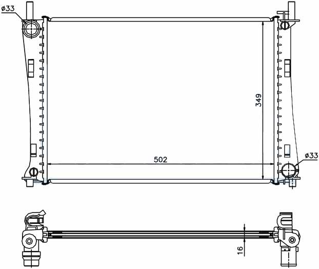 Радиатор FORD FIESTA VI 2002-2008