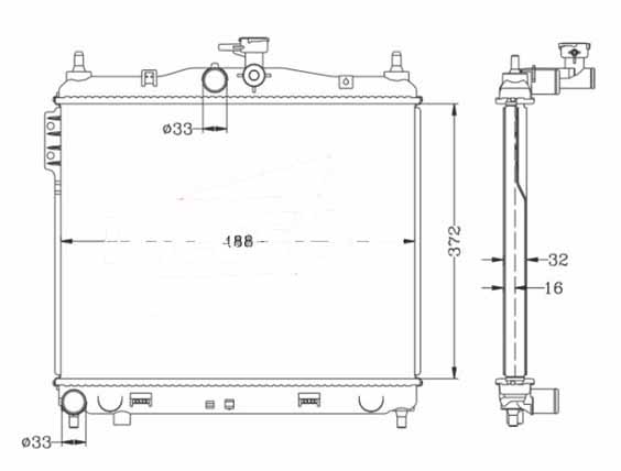 Радиатор HYUNDAI GETZ 2002-2005