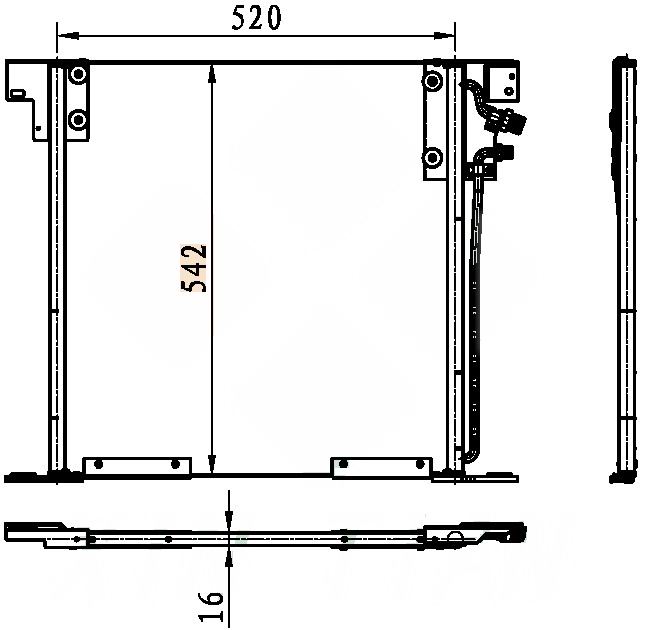 Радиатор кондиционера MERCEDES BENZ VITO 1995-2003