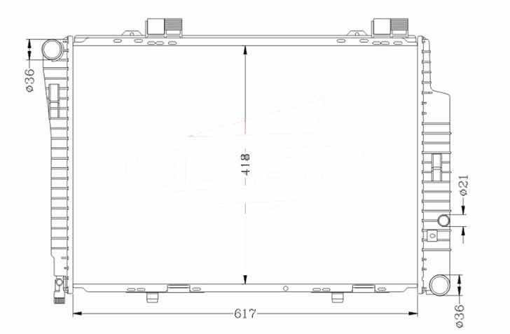 Радиатор MERCEDES BENZ (C-kl W202) 1993-2000