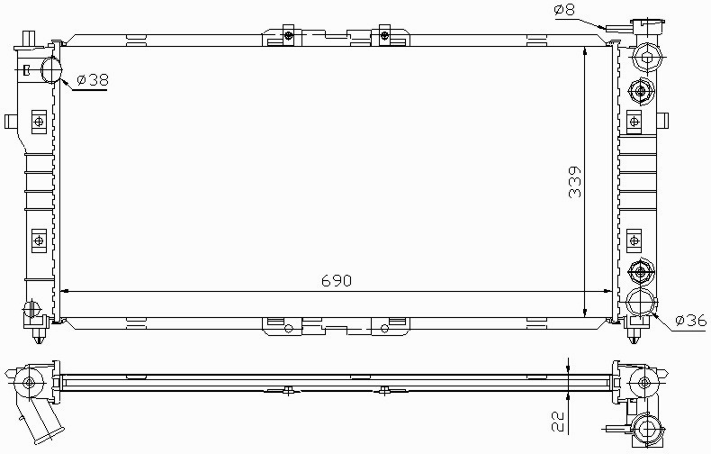 Радиатор MAZDA 626 1992-1997