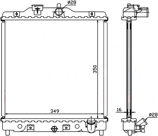 Радиатор HONDA CIVIC 1991-1995