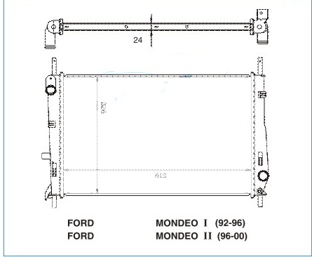 Радиатор FORD MONDEO 1993-1996