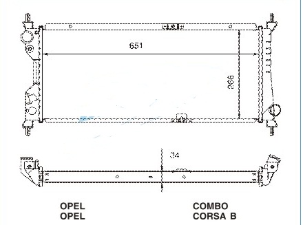 Радиатор OPEL CORSA (B) 1993-2000