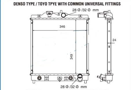 Радиатор HONDA CIVIC 1991-1995
