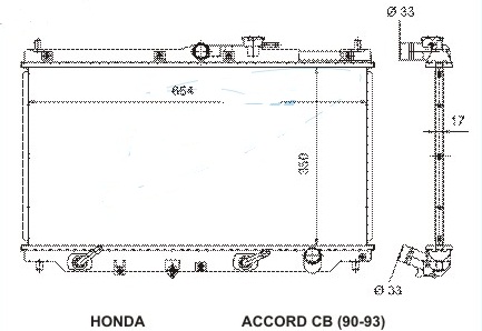 Радиатор HONDA ACCORD 1994-1998