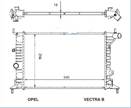 Радиатор OPEL VECTRA (B) 1995-2002