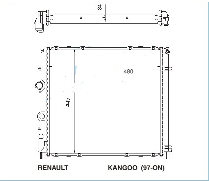 Радиатор RENAULT KANGOO 1997-2003