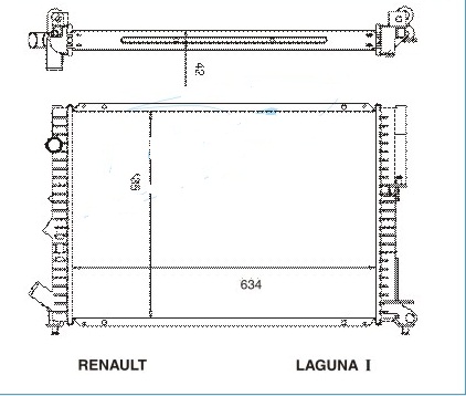 Радиатор RENAULT LAGUNA 1994-2001