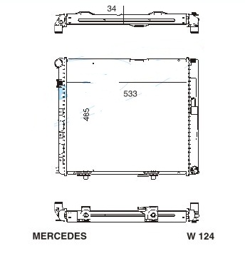 Радиатор MERCEDES BENZ (W124) 1985-1995