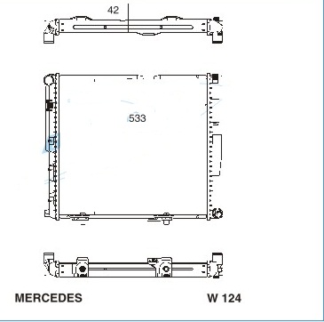 Радиатор MERCEDES BENZ (W124) 1985-1995