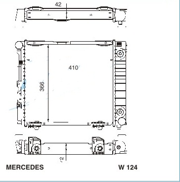 Радиатор MERCEDES BENZ (W124) 1985-1995