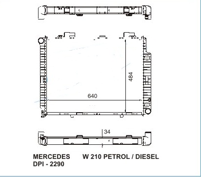 Радиатор MERCEDES BENZ (E-kl W210) 1995-1999