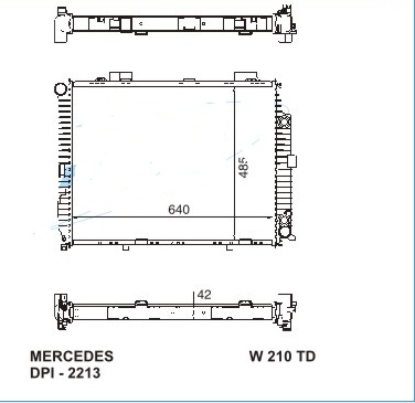 Радиатор MERCEDES BENZ (E-kl W210) 1995-1999