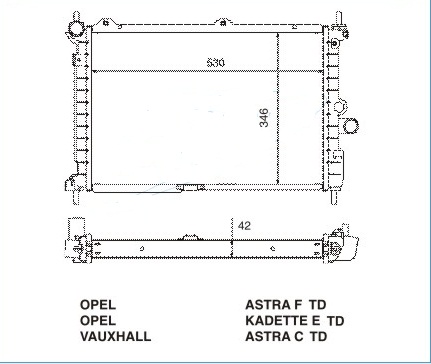 Радиатор OPEL ASTRA 1991-1998