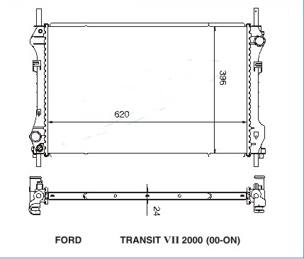 Радиатор FORD TRANSIT 2000-2006