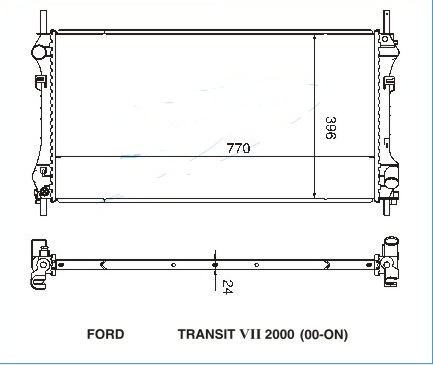 Радиатор FORD TRANSIT 2000-2006