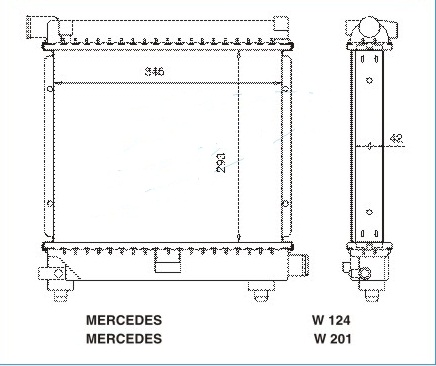 Радиатор MERCEDES BENZ (W124) 1985-1995