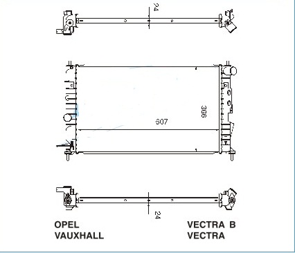 Радиатор OPEL VECTRA (B) 1995-2002