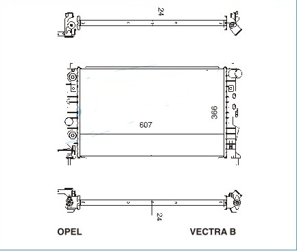 Радиатор OPEL VECTRA (B) 1995-2002