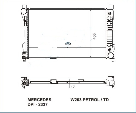 Радиатор MERCEDES BENZ (C-kl W203) 2000-2006