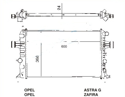 Радиатор OPEL ZAFIRA 1999-2004