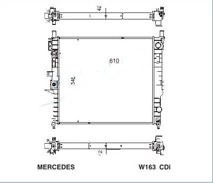 Радиатор MERCEDES BENZ (M-kl W163) 1998-2005