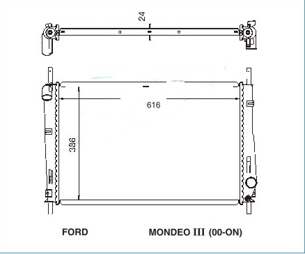 Радиатор FORD MONDEO 2000-2006