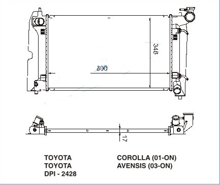 Радиатор TOYOTA COROLLA VERSO 2004-2009