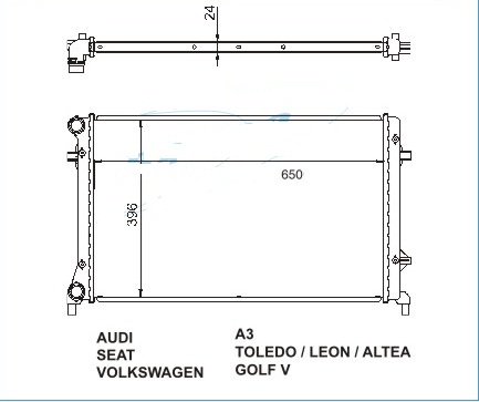 Радиатор VW PASSAT (B6) 2006-2010