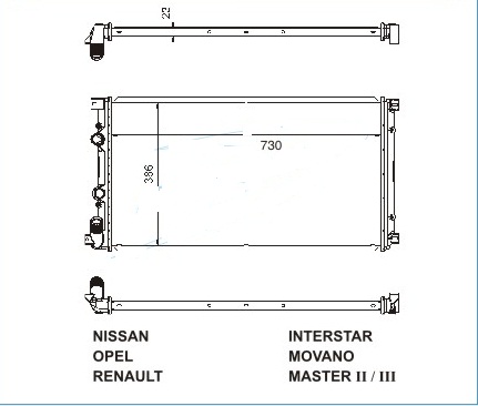 Радиатор RENAULT MASTER 1997-2002