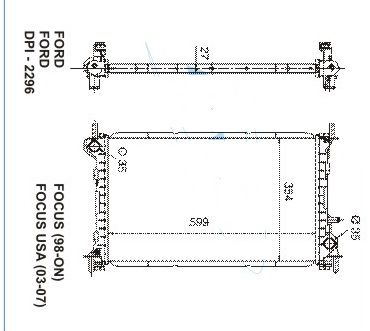 Радиатор FORD FOCUS 1998-2004