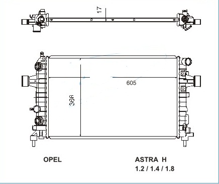 Радиатор OPEL ZAFIRA 2005-2011
