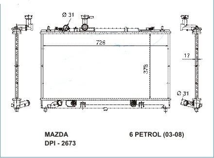 Радиатор MAZDA 6 2002-2007