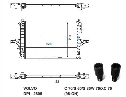 Радиатор VOLVO XC70 2000-2004