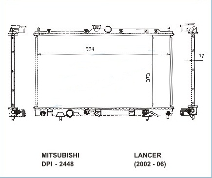 Радиатор MITSUBISHI LANCER 2003-2007